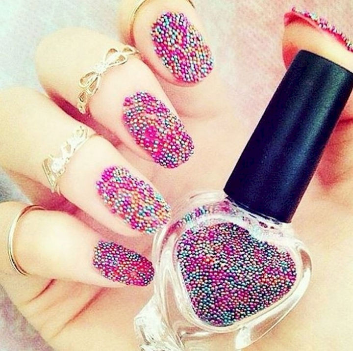 18 3D Nails - Caviar nails never looked better.