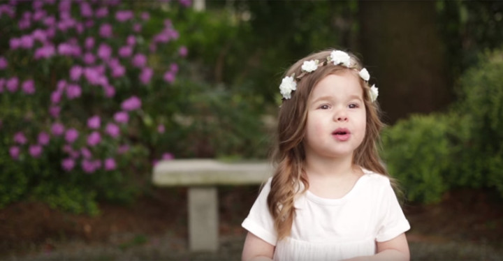 3-Year-Old Claire Sings Easter Song Gethsemane.