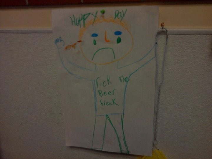 35 Funny Drawings from Kids - Rick is sad.