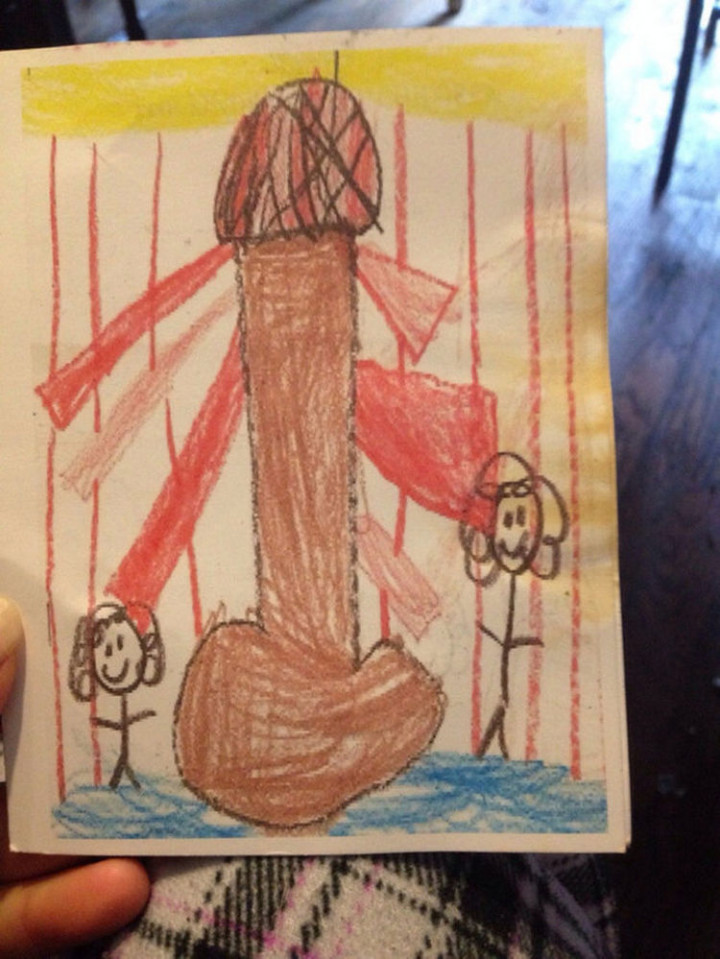 35 Funny Drawings from Kids - I see a lighthouse in there somewhere.
