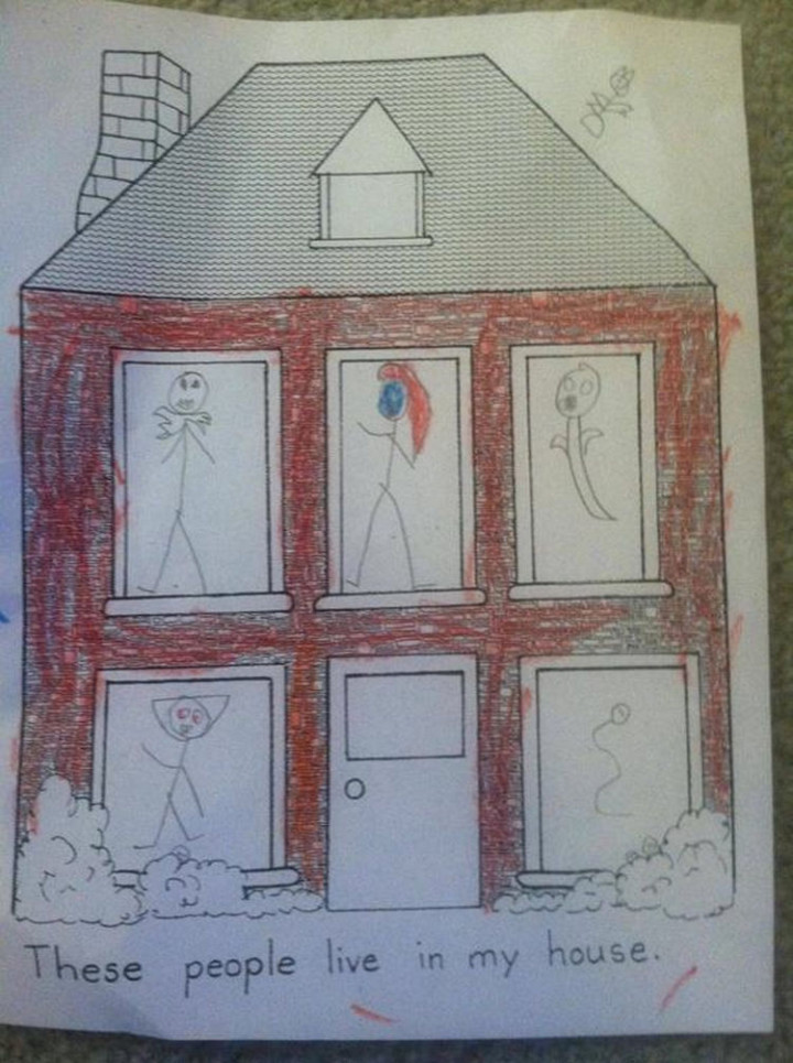 35 Funny Drawings from Kids - Is that a ghost?