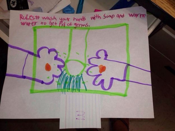 35 Funny Drawings from Kids - Always wash your hands!