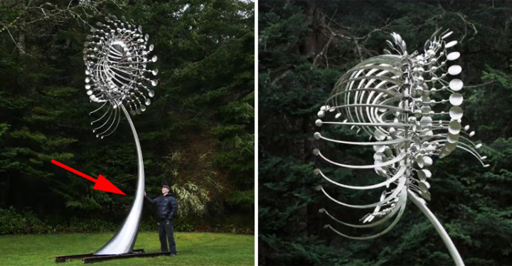 Anthony Howe Creates Giant Kinetic Wind Sculptures.