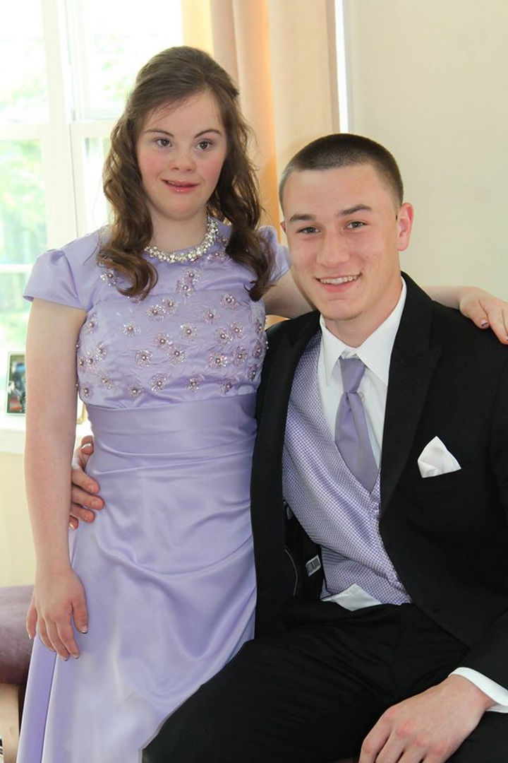 Mary was going to attend the prom with friends but she was so moved that her friend Ben asked her to go to prom.