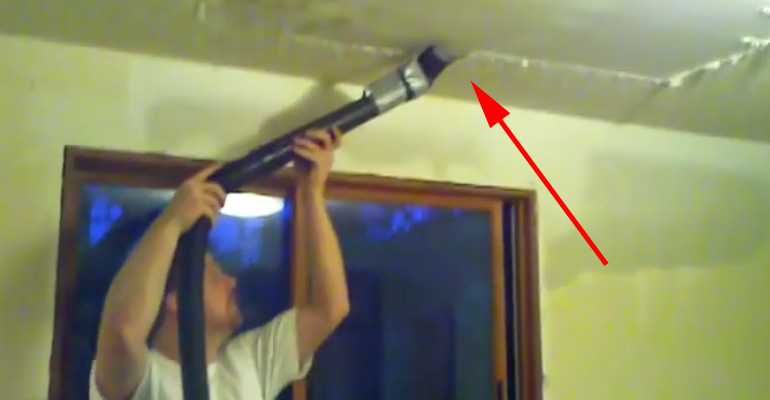He Wanted to Remove Popcorn Ceilings in His Home. He Removed It in Minutes with THIS!
