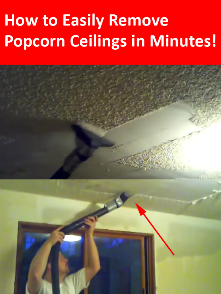 How to Remove Popcorn Ceilings in Less than 10 Minutes! Popcorn ceiling removal made easy!