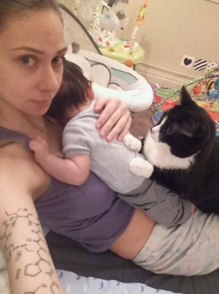 “She loved my baby and kept him safe for 9 months inside, now she does the same on the outside!”