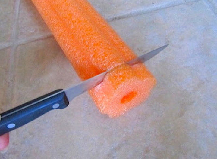 12+ Pool Noodle Hacks - Create beautiful napkin rings for your next picnic.