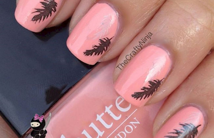18 Feather Nail Art Designs - Get creative with nail stamps.