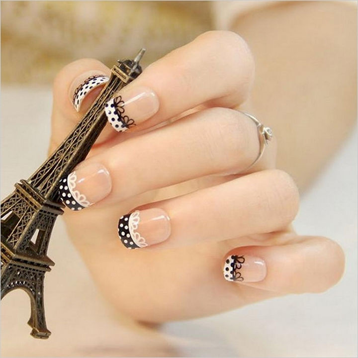 18 Perfect Wedding Nails - A cute twist on a French manicure.