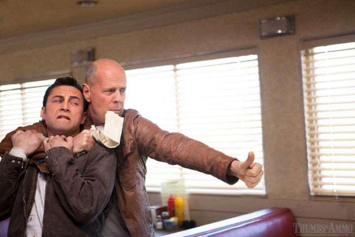 23 Movie Action Scenes Where Guns Were Replaced with a Thumbs-Up - 'Looper'