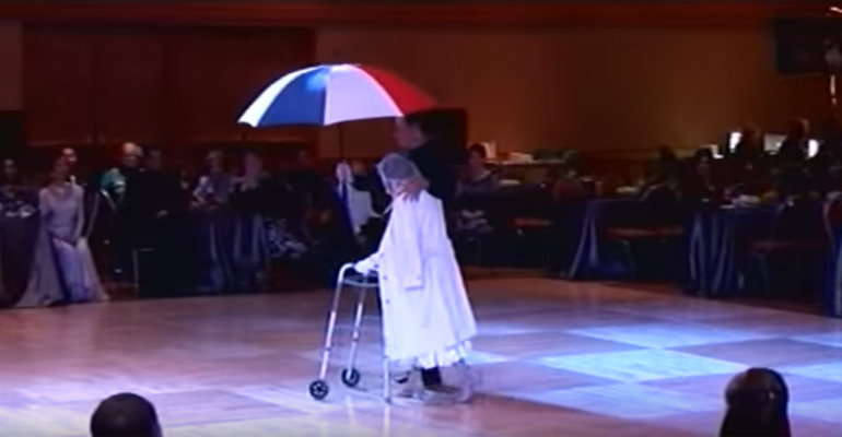 94-Year-Old Walks Onto the Dance Floor with a Walker. When She Does THIS, Everyone’s Jaw Drops