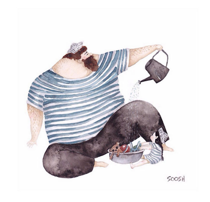 Taking washing day seriously by Snezhana Soosh.
