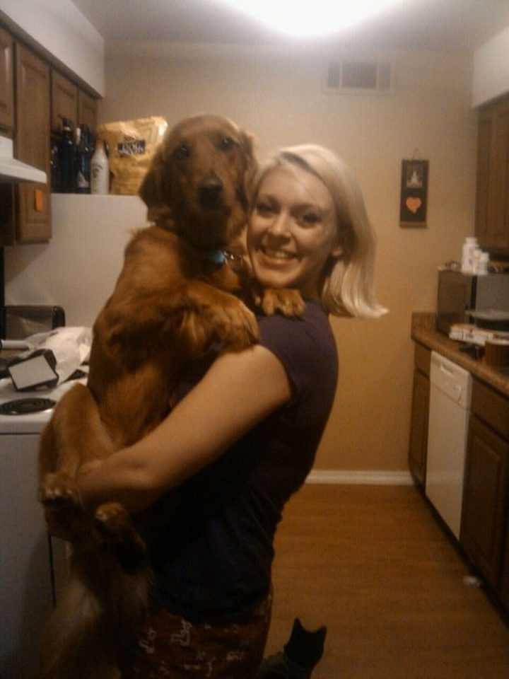 She loves to be in mommy's arms.