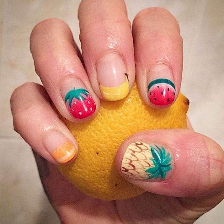 17 Fruit Nails - Tropical fruit nails that look so fresh!