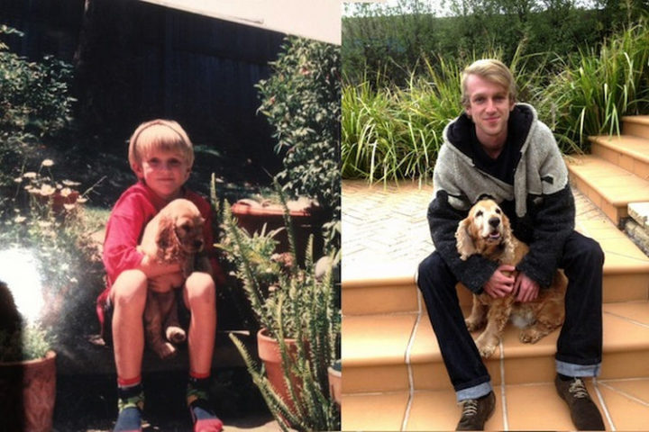 23 Then Now Photos - Growing up with his best friend.