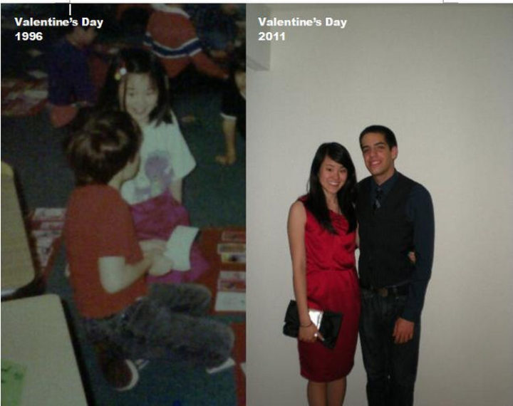 23 Then Now Photos - His childhood crush has turned into love.
