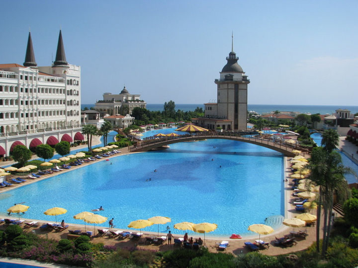 35 Epic Swimming Pools From Around the World - Mardan Palace Antalya Hotel in Turkey.