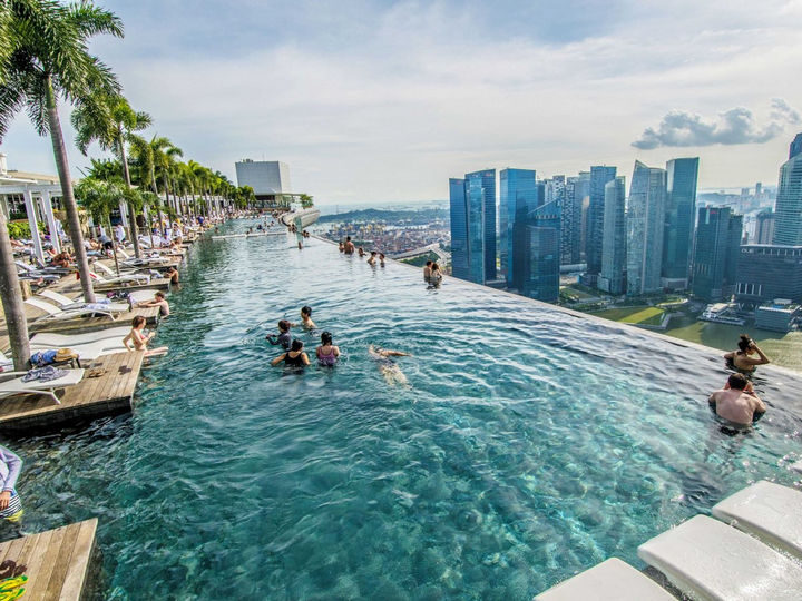 35 Epic Swimming Pools From Around the World - The Marina Bay Sands Hotel in Singapore
