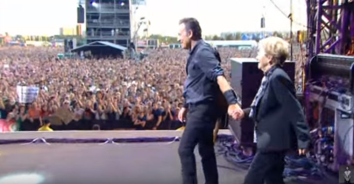 Bruce Springsteen Dances with His Mother On Stage.
