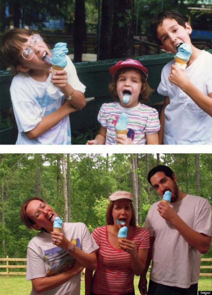 11 Then and Now Photos - They still scream for ice cream!