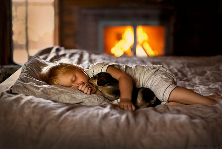 33 Adorable Photos of Dogs and Babies - Sleeping buddy.