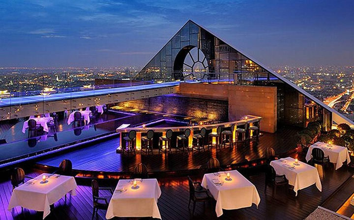 39 Amazing Restaurants With a View - Breeze Restaurant in Bangkok, Thailand.