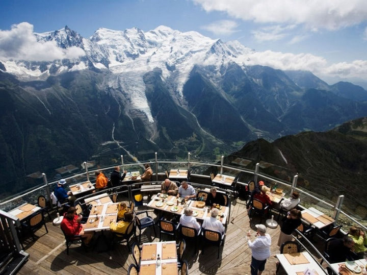 39 Amazing Restaurants With a View - Le Panoramic in Chamonix, France.