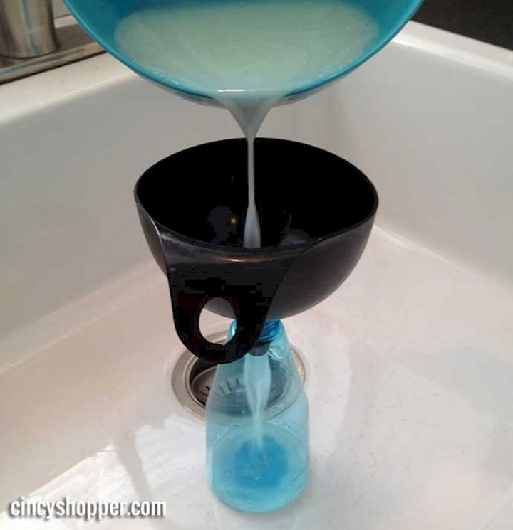 Homemade Febreze Recipe - Second, once the mixture has dissolved completely, pour the mixture in a 14 oz. spray bottle.