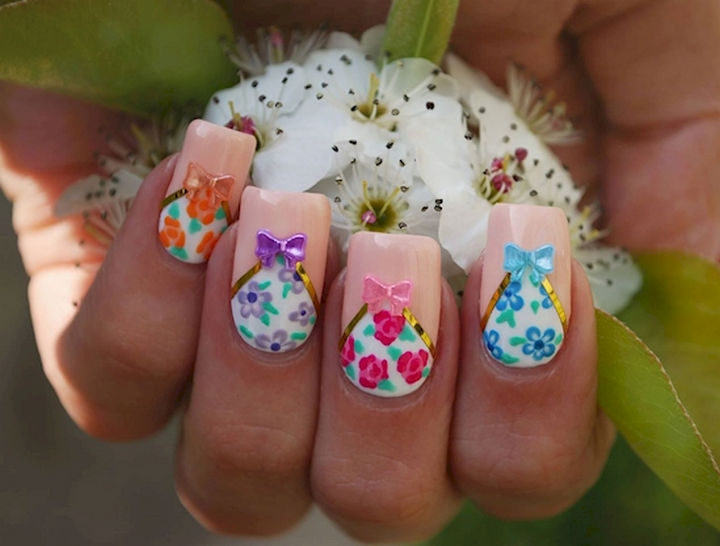 17 Bow Nail Art Designs - This bow nail art design is beyond spectacular.