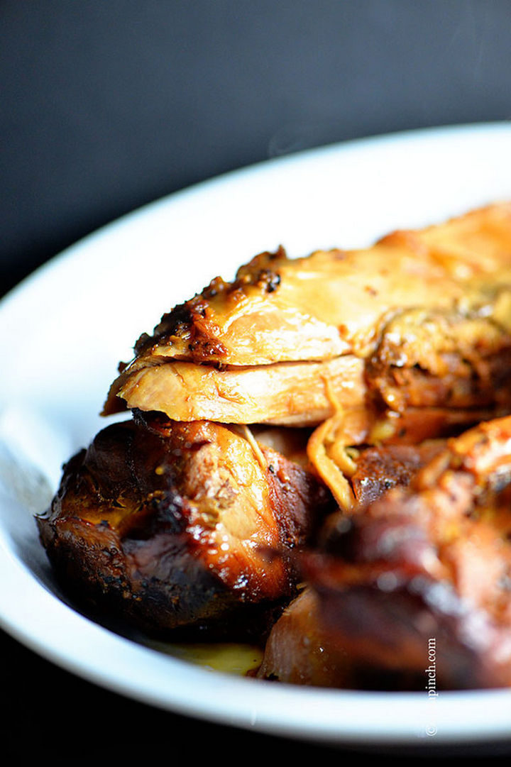 26 Crock Pot Dump Meals - Honey soy pork tenderloin.