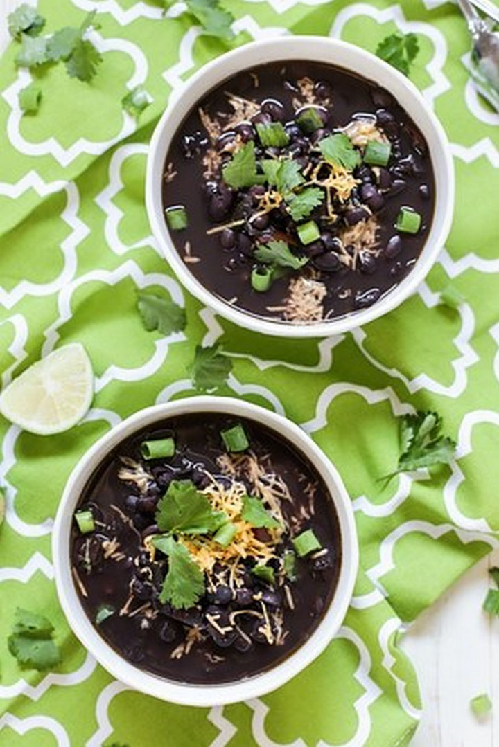 26 Crock Pot Dump Meals - 7-Ingredient Crock-Pot black bean soup.