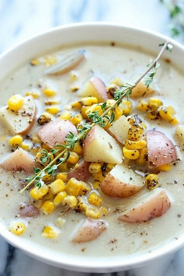 26 Crock Pot Dump Meals - Slow cooker potato and corn chowder