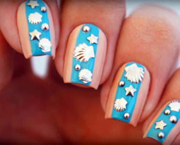 She Created This Beachy Nail Art Design in 5 Easy Steps. This Will Look Great This Summer!
