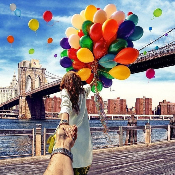 Follow Me To The Brooklyn Bridge, New York.