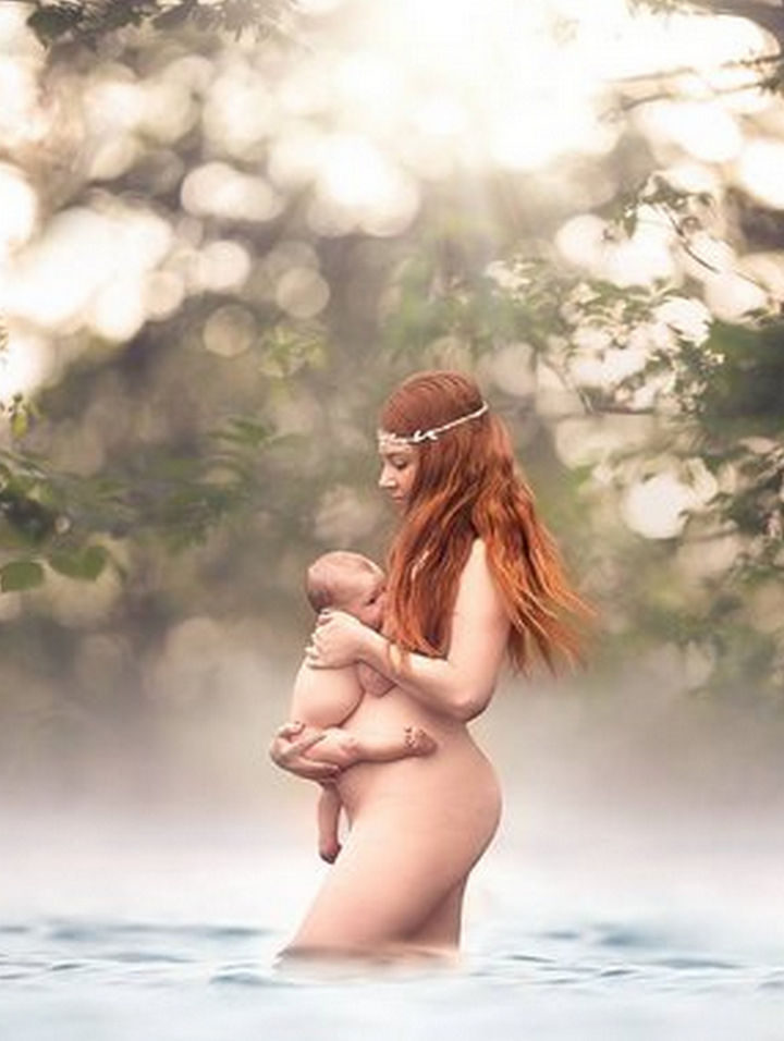 The photos are stylish and beautiful and aim to take the stigma out of breastfeeding.