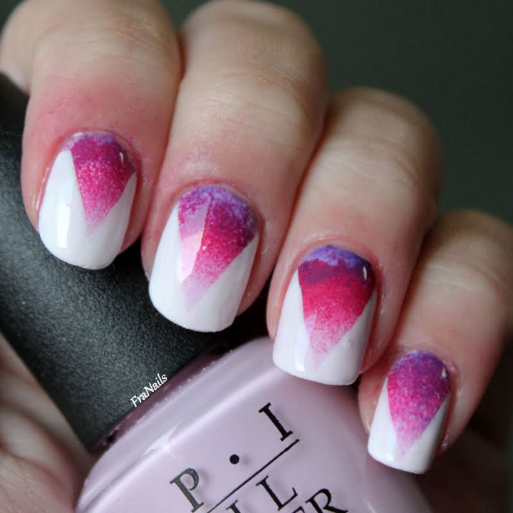 17 Gradient Nails - Combine two fabulous styles with this gradient nail art design.