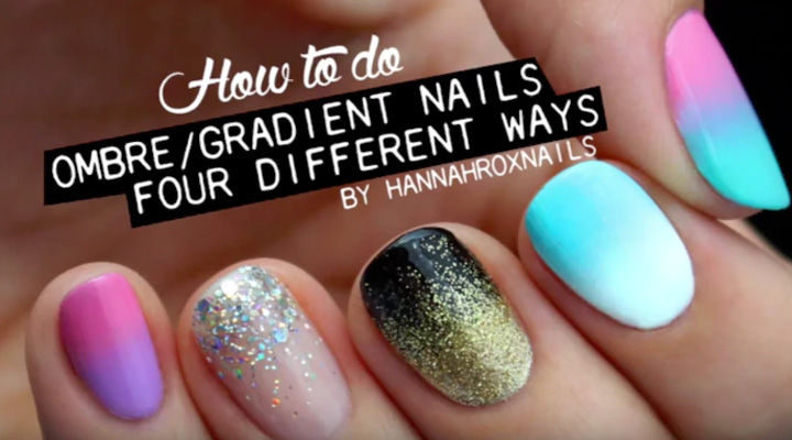 17 Gradient Nails - Four terrific gradient styles that all look great!