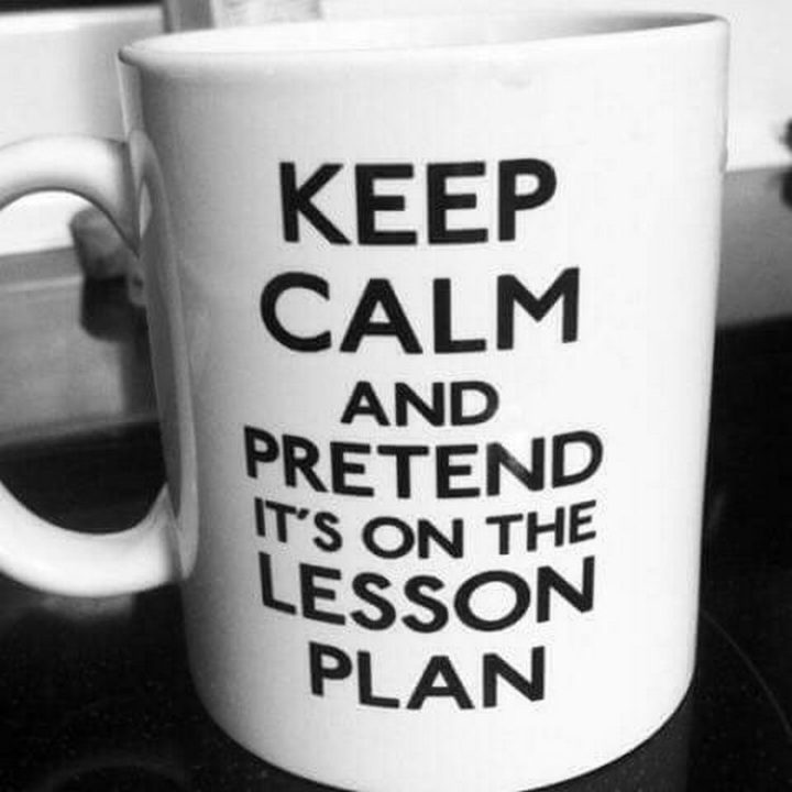 "Keep calm and pretend it's on the lesson plan."