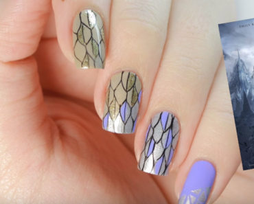 Create This Feathered Frost Coat Nail Art Design Inspired by The Huntsman!
