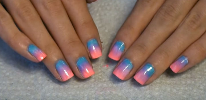 Rainbow Ombre Nails - wide 3