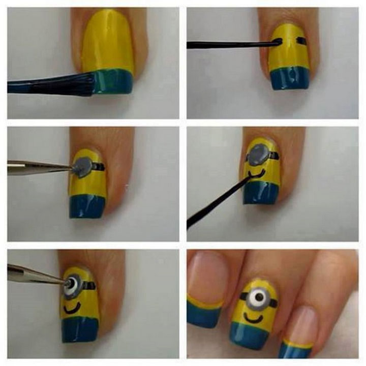 19 Minion Nails - Fun minion nails.