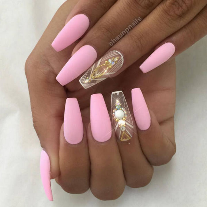 20 Matte Nails - Perfect pink matte nails.