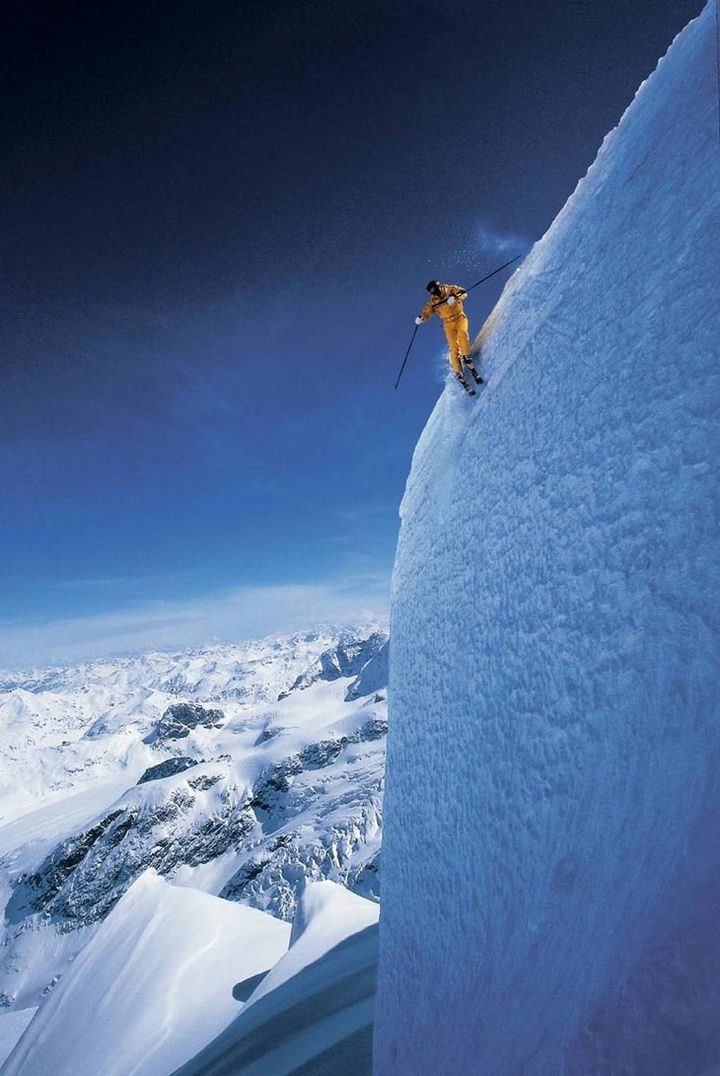 32 People Who Look Fear in the Eyes - Extreme skiing.