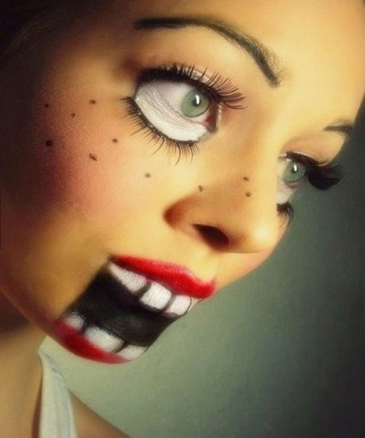 37 Scary Face Halloween Makeup Ideas You'll Want to Try