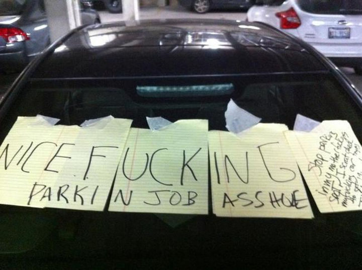 19 Bad Parking Fails - This driver probably wishes they didn't park in his mother's parking spot.