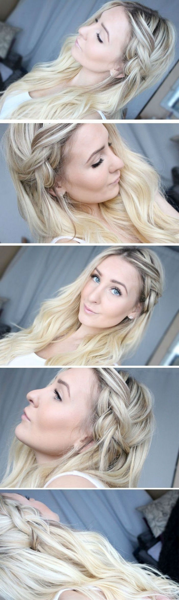 25 Lazy Girl Hair Hacks - Easily create a half-done braid.