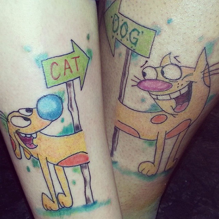 28 Sister Tattoos - Just like cats and dogs.