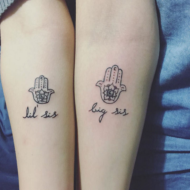 28 Sister Tattoos - Little sister, big sister.