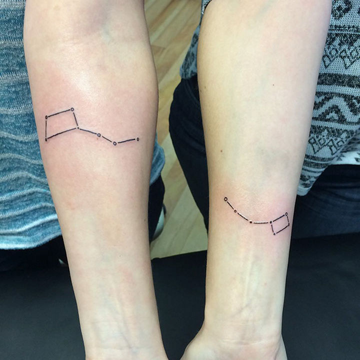 28 Sister Tattoos - Big dipper, little dipper.